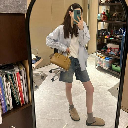 ROMI STUDIO复古方头厚底软底磨砂勃肯半拖鞋透气休闲鞋 S3314 商品图2