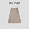 ROMI STUDIO“法式衣橱” 棉麻垂坠感一片式侧系带可调节半裙 Q3925 商品缩略图4