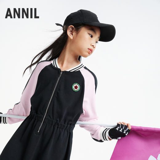 【5A级抗菌】女童轻运动风连衣裙新款安奈儿童装实体店同款AG433586 商品图2