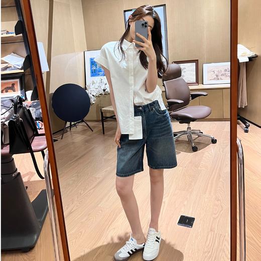 ROMI STUDIO"夏日旅行箱"纯色立体裁剪落肩袖刺绣复古白衬衣T3645 商品图2