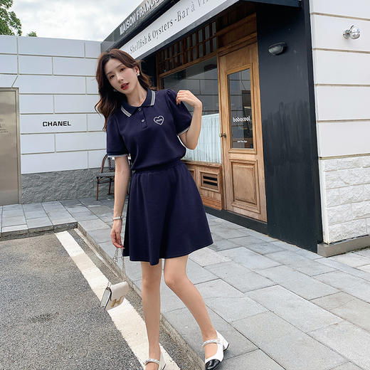 【内部价】[奢姿轻奢系列]大码女装夏季字母镶钻两件套胖妹妹时尚套装8942910067 商品图2
