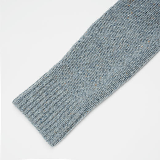 ROMI STUDIO”腔调穿搭“羊毛羊驼毛混纺连帽花纱针织毛衣23AWM793 商品图2