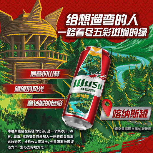 红乌苏啤酒500ml*12罐装 商品图2