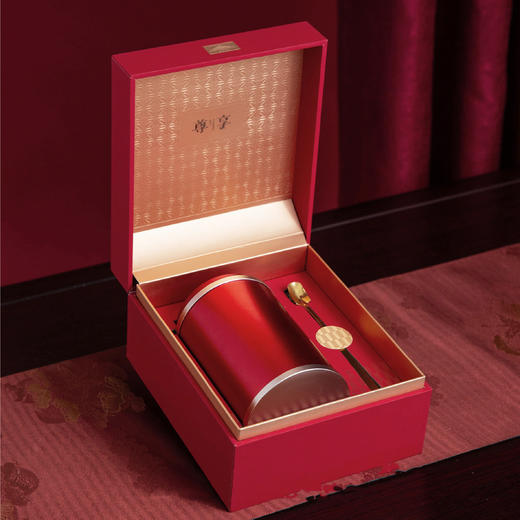 尊享皮盒【单合金罐＋勺•红】58元一套/一件18套/约装3两左右 商品图2