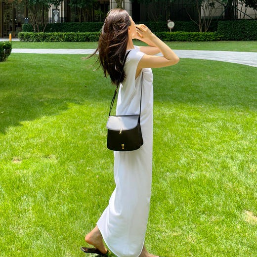 ROMI STUDIO“慵懒随性”110g定制棉阔型长款连衣裙带吊带裙D3777 商品图4