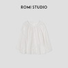 ROMI STUDIO“棉的印迹”100超纤棉洗水肤感圆领泡泡袖衬衣421C6034 商品缩略图2