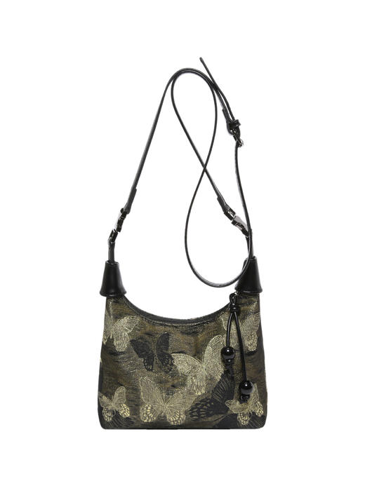 【新中式鎏金蝴蝶手提包】南风手提锁扣国风饺子包 复古单肩斜挎包 七夕情人节礼物 商品图5