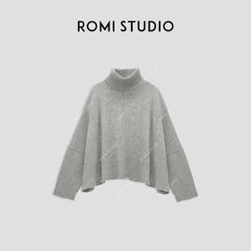 ROMI STUDIO“松弛随性” 100%澳洲精纺羊毛亲肤高领毛衣 23AWM1137