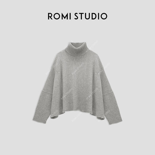 ROMI STUDIO“松弛随性” 100%澳洲精纺羊毛亲肤高领毛衣 23AWM1137 商品图0
