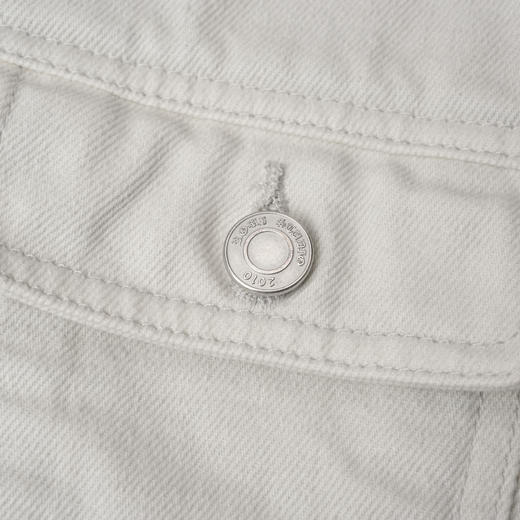 ROMI STUDIO100%棉苏特环保染料 水洗做旧椰子白牛仔外套23AWN360 商品图2