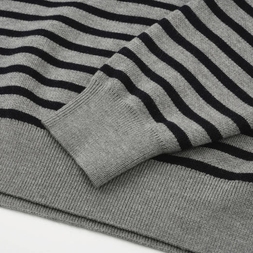 ROMI STUDIO “法式衣橱" 丝光羊毛条纹连帽卫衣针织毛衣 24SSM293 商品图3