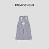 ROMI STUDIO“叹息桥头”100%棉衬衫式挂脖V领细条纹背心 24SST1074 商品缩略图0
