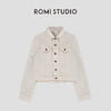 ROMI STUDIO“法式复古”100%棉翻领修身短款牛仔夹克外套23AWW257 商品缩略图0