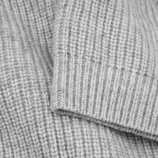 ROMI STUDIO“格雷高知”808G绵羊毛混纺宽松浅灰针织开衫23AWM1322 商品图4