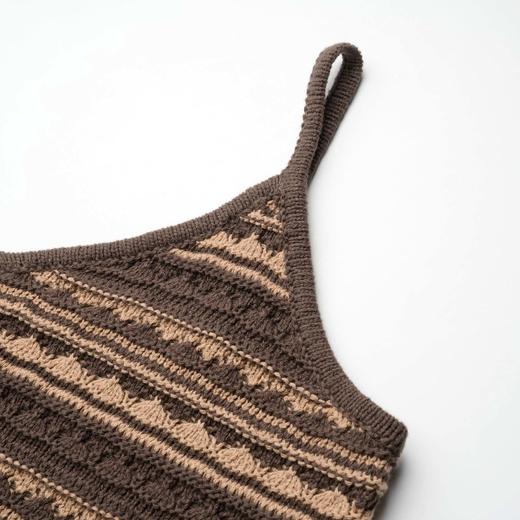 ROMI STUDIO“复古美学”5s100%棉带子纱令士拨花针织背心 24SSM972 商品图2