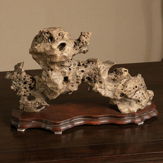 清 英石文房赏石（红木座） 商品图2