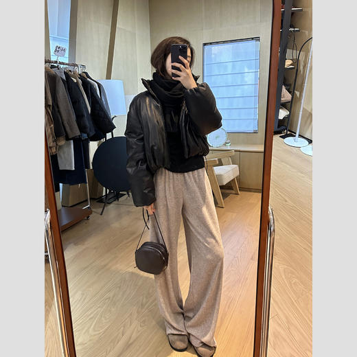 ROMI STUDIO“松弛高知”高腰宽松休闲直筒燕麦阔腿卫裤23AWK559 商品图2