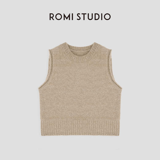 ROMI STUDIO“内外兼备”腔调穿搭100%美丽诺羊毛针织背心23AWM398 商品图0