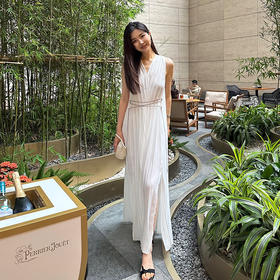 ROMI STUDIO【luxy系列】夏季新款法式复古气质长款连衣裙D3229