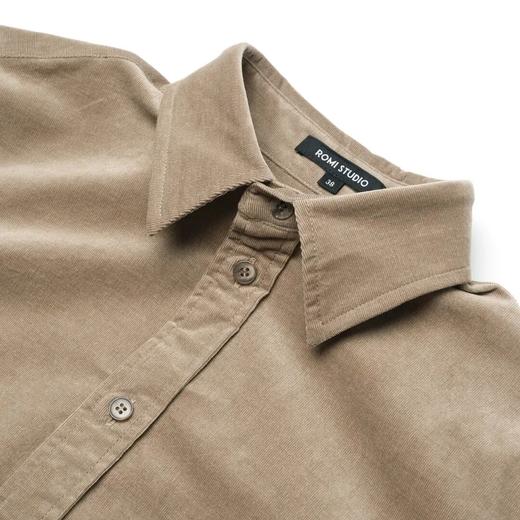 ROMI STUDIO“quiet luxury”腔调穿搭极细灯芯绒复古衬衣 23AWT719 商品图2