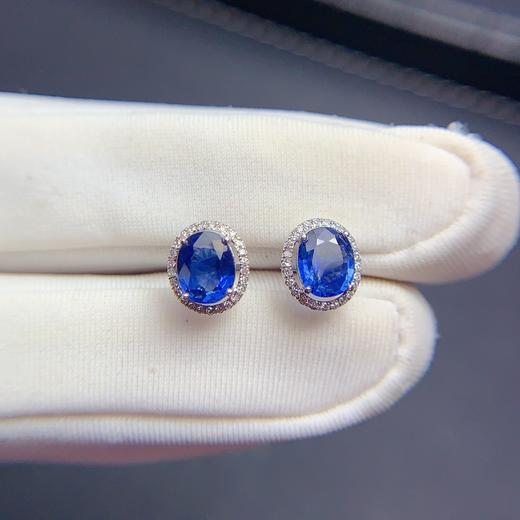 1.51ct 1.22g 蓝宝石耳钉 商品图2