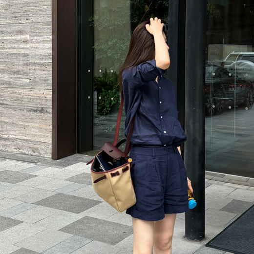 ROMI STUDIO “松弛随性”100%260G亚麻洗水加软透气短裤 24SSK1142 商品图0