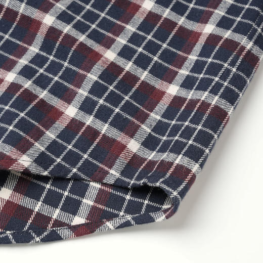 ROMI STUDIO“美式复古”100%棉水洗磨毛宽松格纹翻领衬衣24SST212 商品图4