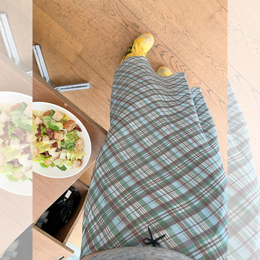 <曾小咸推荐>绿色格子半身长裙 商品图1