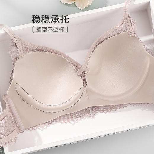 雅黛俪内衣女聚拢小胸红色内衣蕾丝性感美背内衣聚拢收副乳防下垂 商品图3