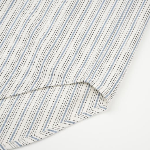 ROMI STUDIO“南法故事”莱赛尔羊毛亚麻混纺撞色条纹衬衣 24SST150 商品图6