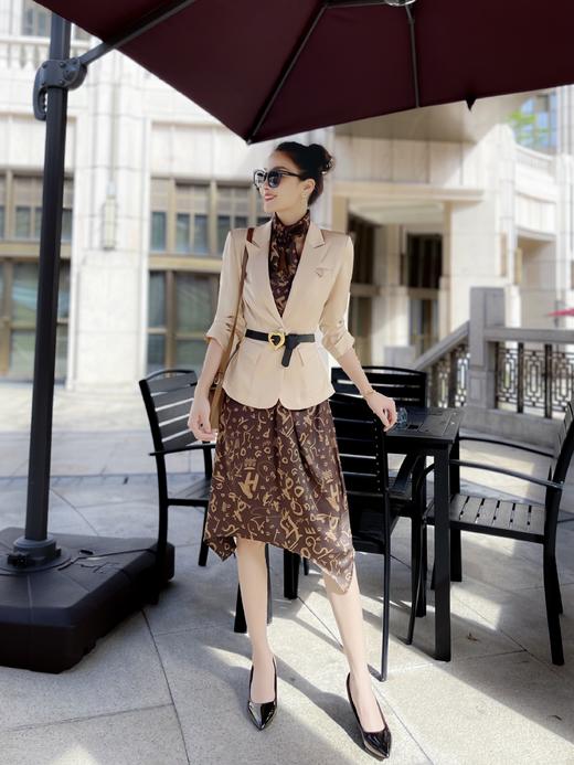 3S4381--赭石色连衣裙1580 商品图7