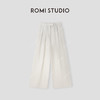 ROMI STUDIO“率性优雅"棉麻混纺简约利落宽松直筒休闲裤 24SSK431(现货) 商品缩略图3