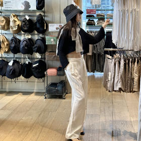 ROMI STUDIO“清凉夏日”空气感显瘦显腿长亚麻丝感大阔腿裤K3256