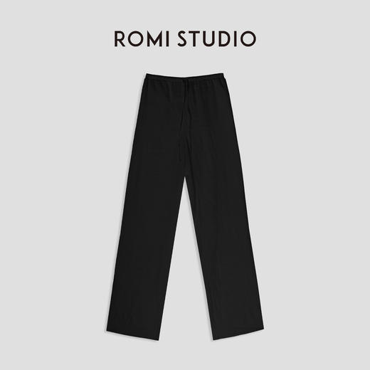 ROMI STUDIO“天丝垂感”天丝麻松紧抽绳垂坠感休闲裤K3369 商品图3