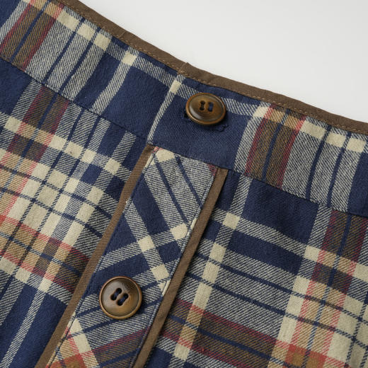 ROMI STUDIO“纽约系列”100%棉美式复古撞色格纹拼接半裙24SSQ071 商品图1