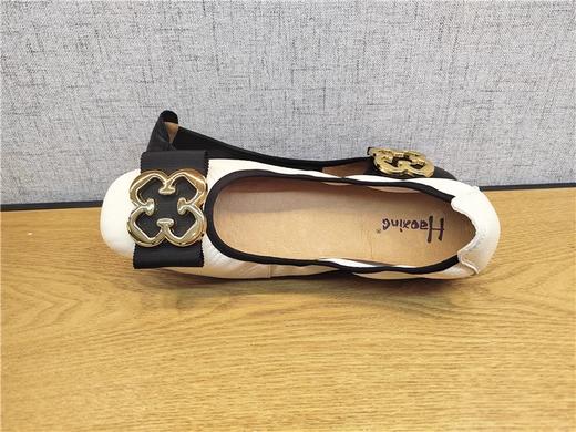 豪行春季新款22105161真皮时尚休闲低跟女鞋单鞋皮鞋 商品图1