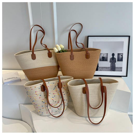 森系草编托特包，百搭时髦、通勤大容量 商品图4