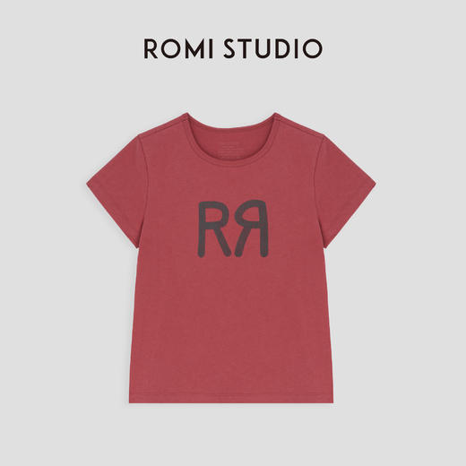 ROMI STUDIO“美式复古” 100%棉舒适圆领百搭印花短袖T恤 23AWT560 商品图2