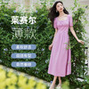 法式浪漫文艺泡泡袖连衣裙女夏季收腰方领短袖连衣裙V1241053 商品缩略图0