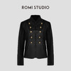 ROMI STUDIO"棕标系列"植鞣绵羊皮立领修身夹克皮衣外套23AWW315 商品缩略图0
