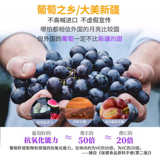 【呵护皮肤，双重抗氧化】紫一葡萄籽维E软胶囊 60粒/瓶 商品图2