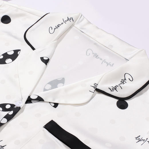 都市丽人睡衣好睡好眠长袖家居服色丁提花薄女士丝质套装LHT1R4 商品图4