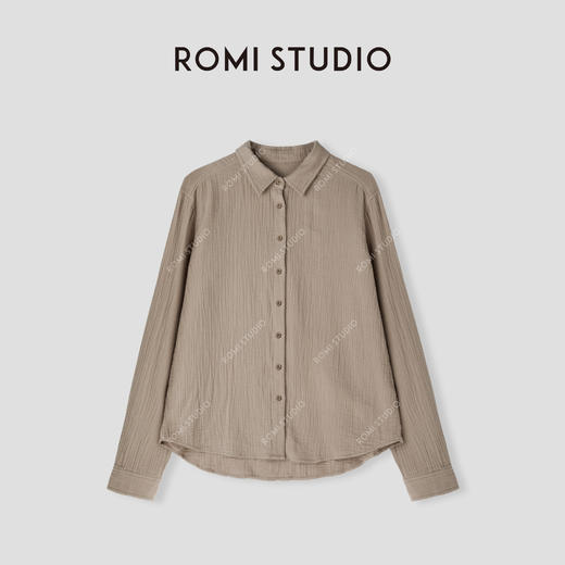 ROMI STUDIO “棉的美学” 100%云柔棉微皱肌理感长袖衬衣 24SSF159 商品图2