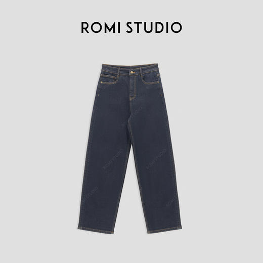 ROMI STUDIO“随性松弛”“腔调穿搭”天丝棉混纺加绒牛仔裤23AWN1150 商品图0