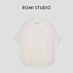 ROMI STUDIO“棕标甄选”100%亚麻洗水肤感分离式门襟衬衣24SST060