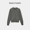 ROMI STUDIO“法式衣橱"16针单边冚毛织混纺透气圆领开衫 24SSM403 商品缩略图0
