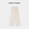 ROMI STUDIO“松弛随性” 高支棉13针腰间抽绳直筒休闲裤24SSK254 商品缩略图0