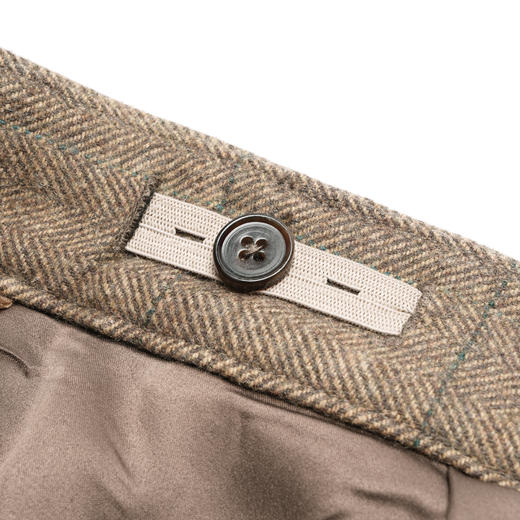 ROMI STUDIO“优雅贵妇”精纺绵羊毛高腰收脚人字格纹西裤23AWK572 商品图2