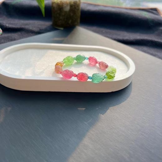 21.84g 8.5mm 雕刻碧玺手链 商品图3