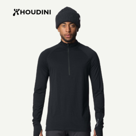 HOUDINI胡丁尼 Desoli 迪索丽 男户外保暖半拉链羊毛长袖打底衫840039